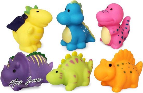Mrs. Jones JUNSHEN Badspeelgoed drijvende dinosaurus bad speelgoed - baby zacht bad tijd speelgoed - badkuip leren dinosaurus bad speelgoed - badkamer speelgoed voor peuters .