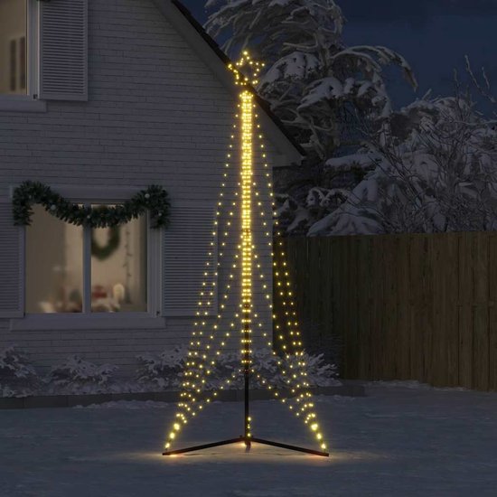 vidaXL - Éclairage de sapin de Noël - 525 - blanc chaud - LED - 302 - cm