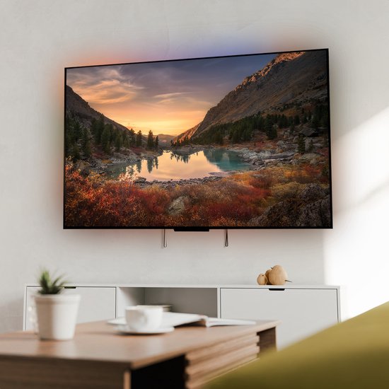 Auronic TV Beugel - 32 t/m 70 inch - TV Muurbeugel - TV Kantelbaar - Tot 60 KG - VESA 600mm x 400mm - Voor o.a. 43", 55" & 65" - Zwart