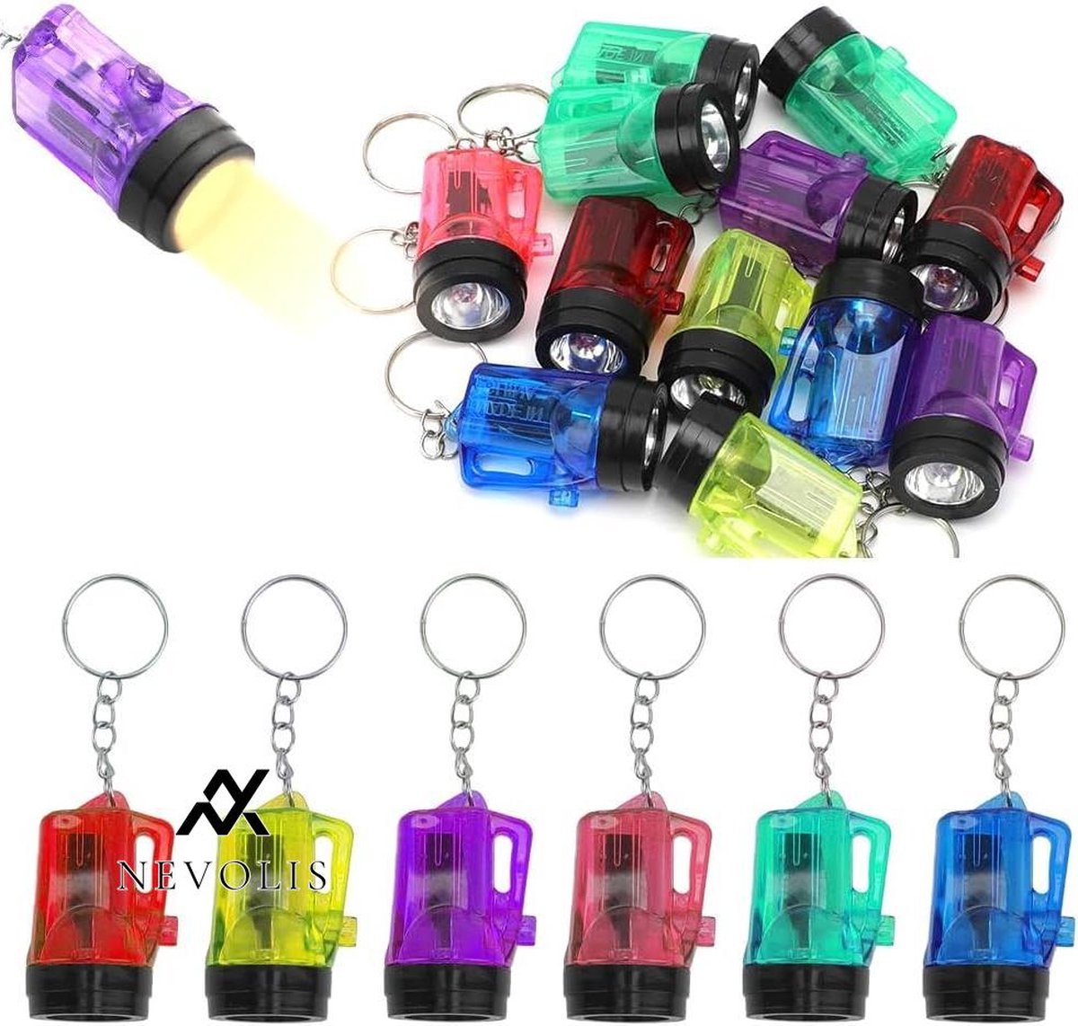Nevolis Children's Torches Mini Torch Keychain 30 Piece Torch Mini LED Flashlight Set Mini Flashlight Set Mini Flashlight Set for Camping Outdoor Hiking Easter Gift - Yuragim .