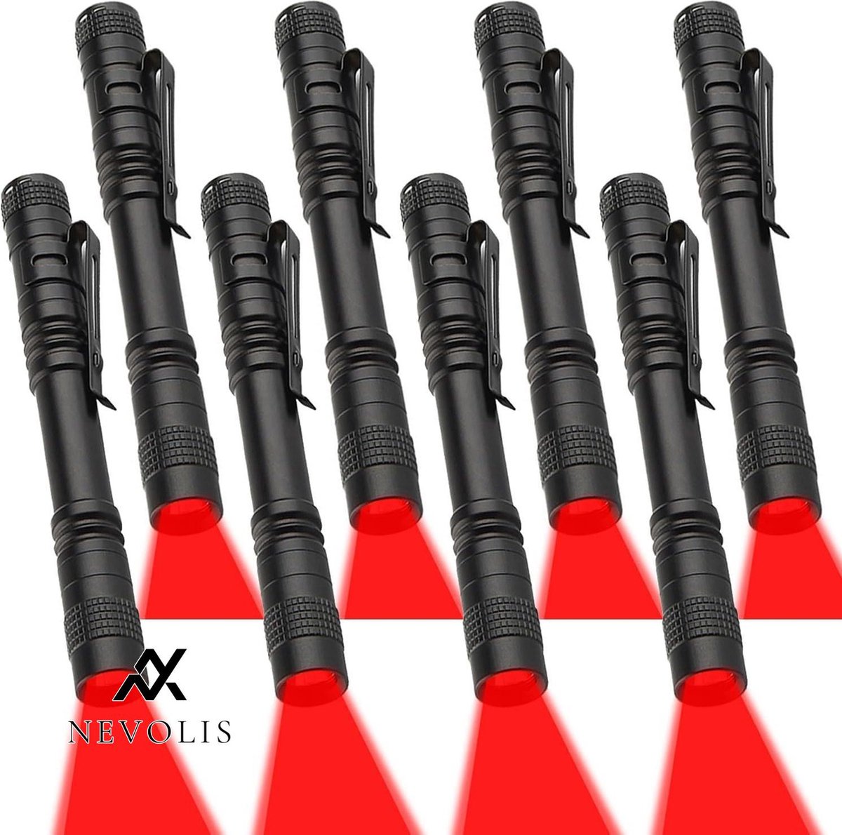 Nevolis Rood Licht Zaklamp Rode LED Zaklamp Rood Licht Pen Licht Zaklamp Super Heldere Rode Zaklamp Rode Zaklamp Rode Zaklamp voor Astronomie Luchtvaart Nachtobservatie en Outdoor .