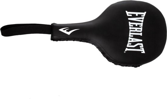 Zwarte Everlast handpad met witte tekst en logo.