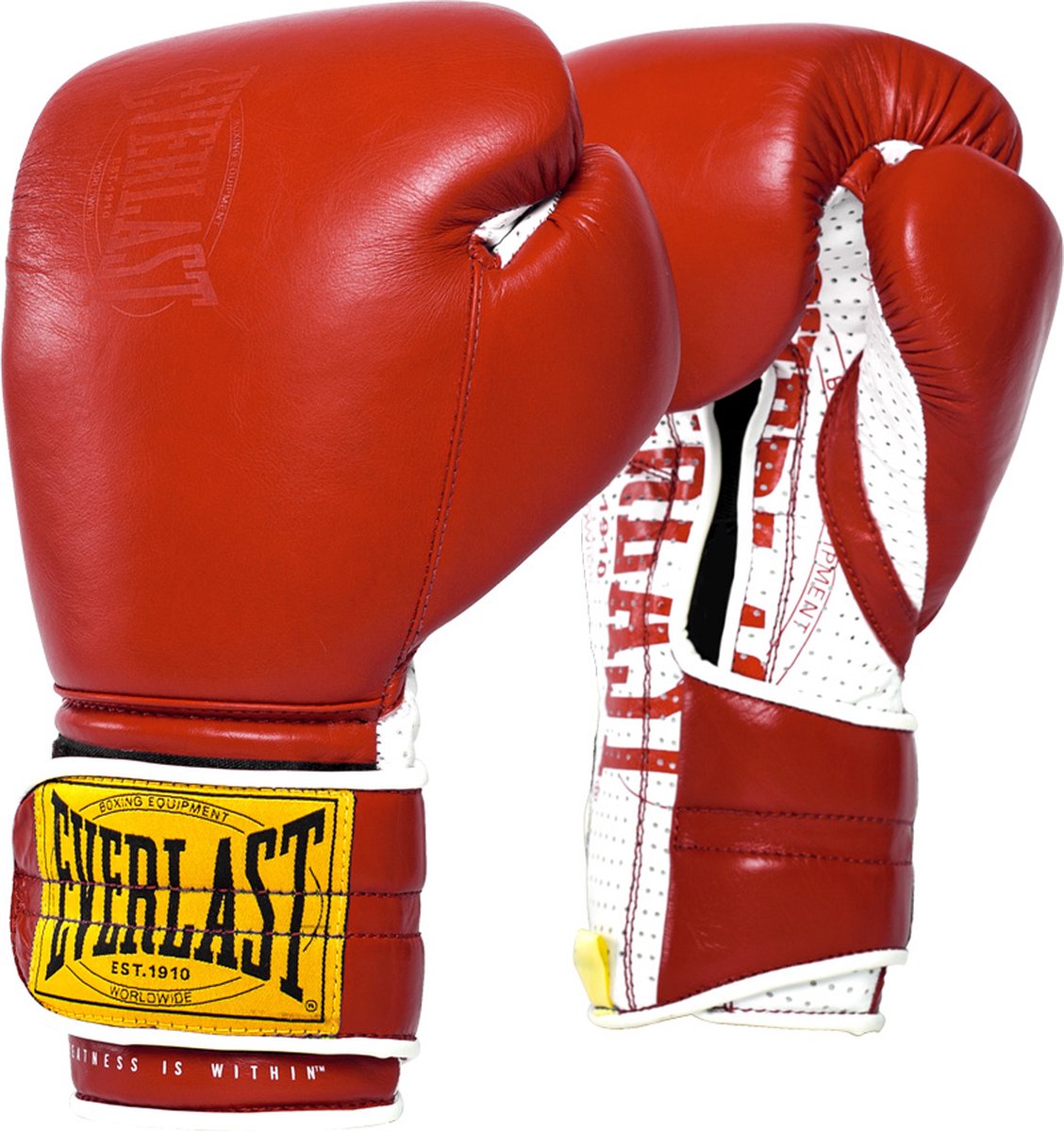 Everlast 1910 Sparring H&l Gloves, Red 12-OZ