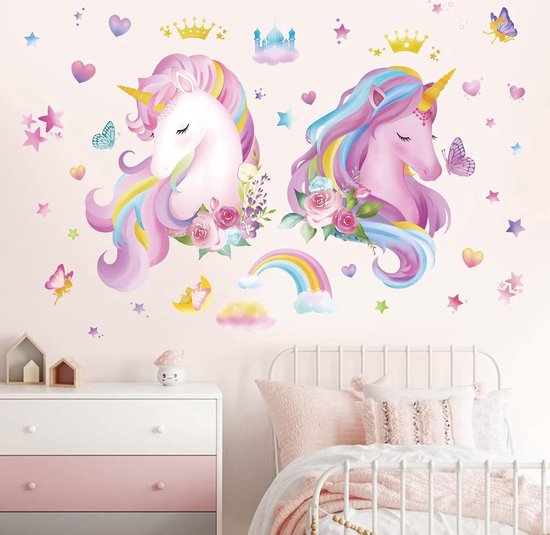 Muursticker rond gepersonaliseerd welpje watercolor green