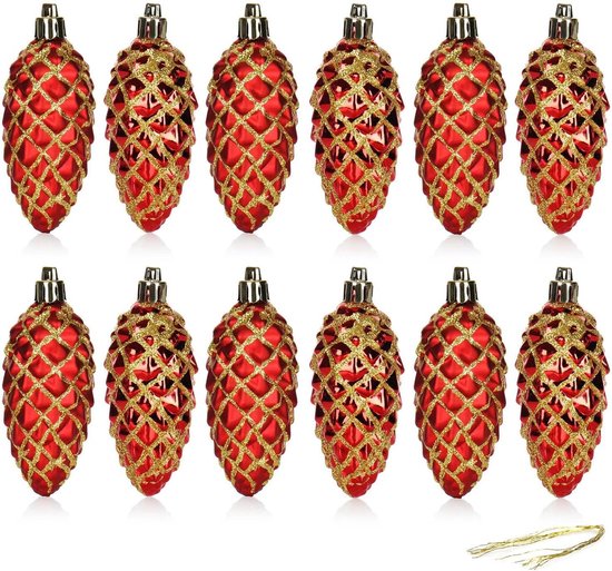 Handgemaakte Kerstboomversiering Appelvink – Set van 2, Mondgeblazen Glas uit Duitsland