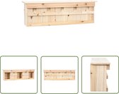Bol.com The Living Store Mussenvilla - Houten - 68 x 15 x 21 cm - 5 kamers - Met verwijderbare voordeuren aanbieding
