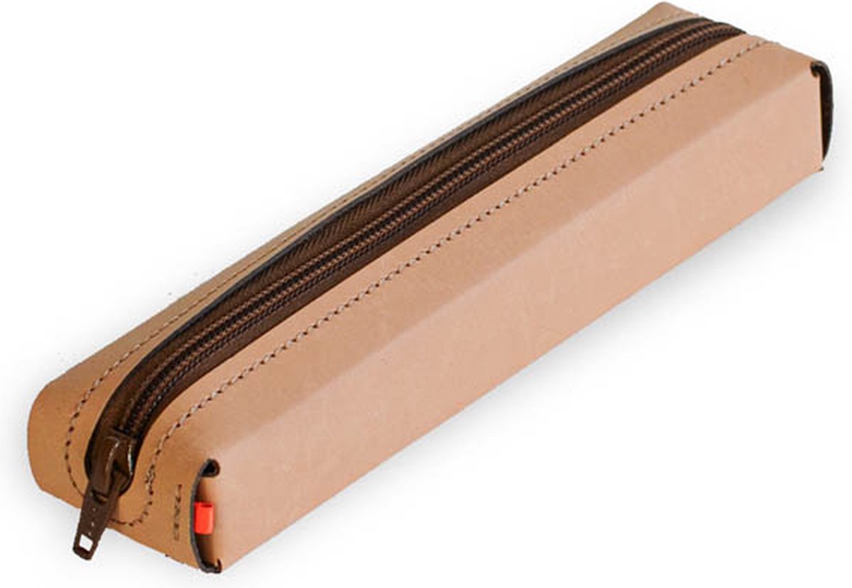 Pennenetui DOT - Pennen etui - Kantoor etui - Blond Bruin - Gerecycled leerafval - Duurzaam