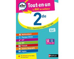 ABC DU BAC TOUT EN UN - ABC Tout en un 2de - Toutes les matières Seconde 2025-2026 - Mathématiques, Physique-Chimie, SVT, SES, Français, Histoire-Géographie, Anglais - EPUB