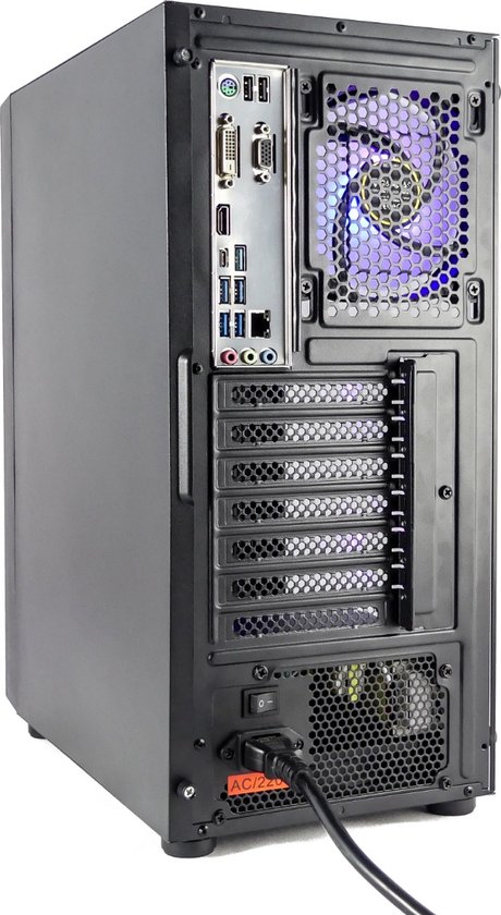 Configuration complète du PC de jeu Ryzen 5 Budget 6 Core comprenant un casque de Gaming , un moniteur 27", un clavier, une souris et un tapis de souris - SSD 1 To - 32 Go de RAM - WiFi - Windows 11 Pro