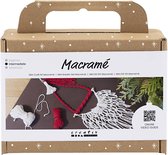 Mini Hobbyset Macramé, Kerstman, kerstrood, off-white, 1 doos
