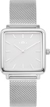 IKKI TENZIN TE11 Dames Horloge – RVS - 3ATM Waterdicht - Zilver - Wit