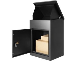 Anti-Diefstal Mailbox - Pakketbrievenbus - Muur Gemonteerd - Waterdicht - Zwart
