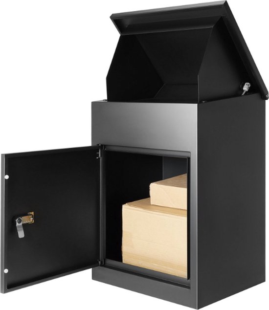 Anti-Diefstal Mailbox - Pakketbrievenbus - Muur Gemonteerd - Waterdicht - Zwart