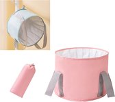IBBO Shop - Opvouwbare voetenbad - draagbaar voetenbad - opvouwbare wateremmer voor voeten - opvrouwbare emmer - spa - wascontainer - tas voet - wastafel - Roze