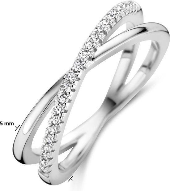 Ring en Argent rhodié avec zircone 1336142