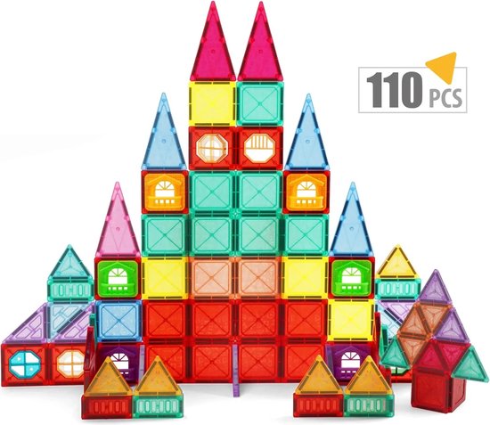 Magnetische Bouwstenen, 150-delige Gletsjerkasteelset, Magnetische Blokken, STEM Montessori Sensorisch Speelgoed als Kerst- & Verjaardagscadeau, Constructiestapelspeelgoed, Vanaf 3 jaar | NL