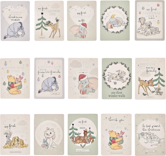 Disney Magical Beginnings - Kerst Milestone cards - 15 kaarten in doosje van Disney — afbeelding 5