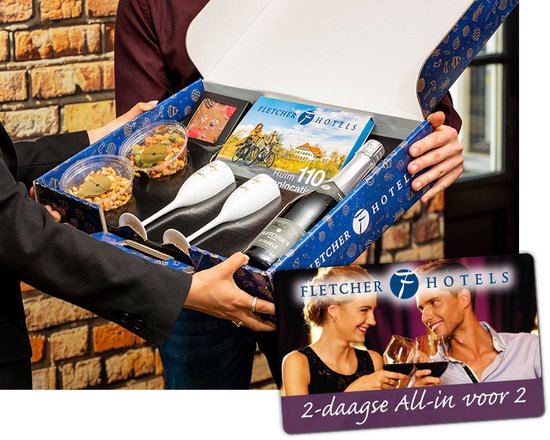 Fletcher Hotels Cadeaubox + 2-daags All-in Cadeaukaart | Giftset - Relatiegeschenk - Origineel Cadeau