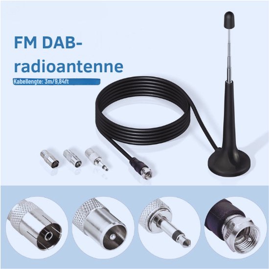 Rod Dab radio-antenne, Dab F-radio-antenne, radio-antenne voor de