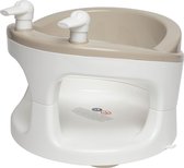 Bébé-jou badzitje in taupe en crème met twee eendenkopjes als kranen.