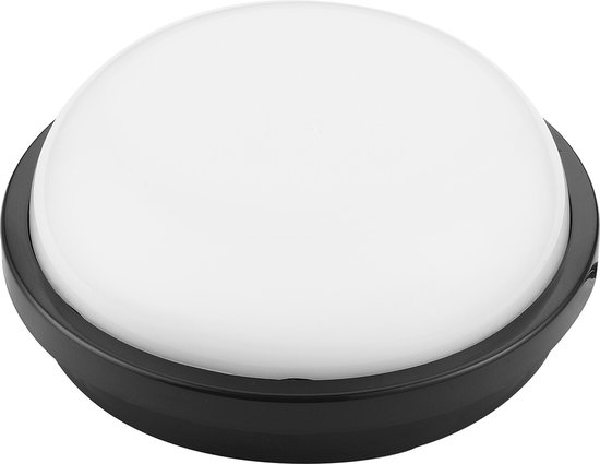 LED Plafondlamp/Plafonniere 12W Lichtkleur instelbaar – 1300lm – IK10 – Ø25 cm – Zwart – IP65