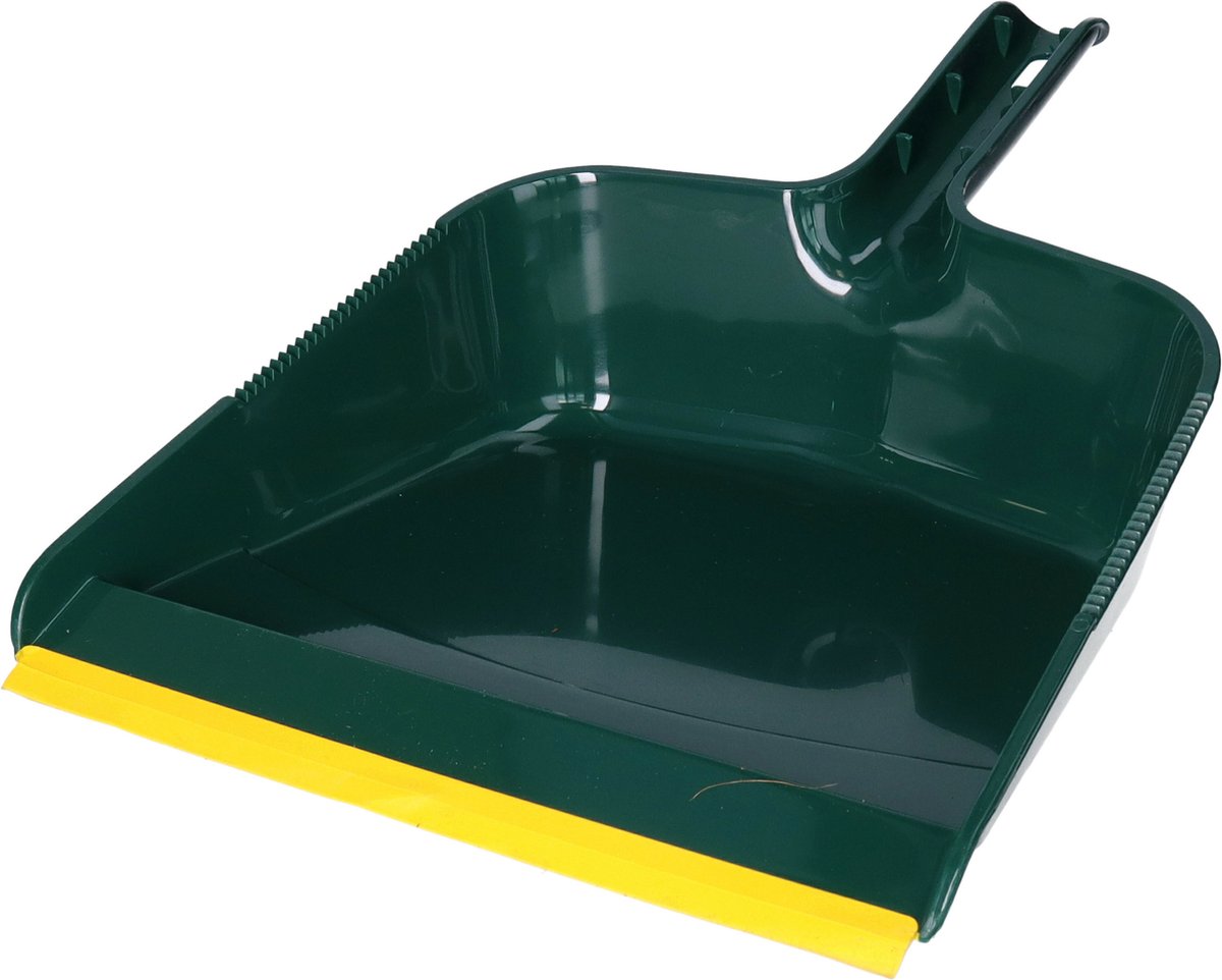 Goedkoopste Buemag Vuilblik - met lip - kunststof - 40 x 25 cm - groen - stofblik - schoonmaak blik