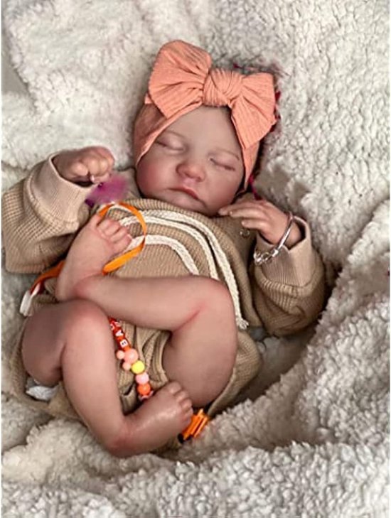 Tudofttg Reborn Babypop, 60 cm, Handgemaakt met Accessoires, Levensecht Ontwerp