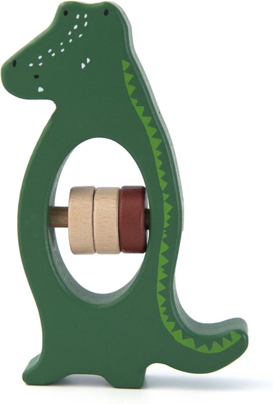 Trixie Rammelaar Mr. Crocodile Junior 11 X 5 Cm Hout Groen