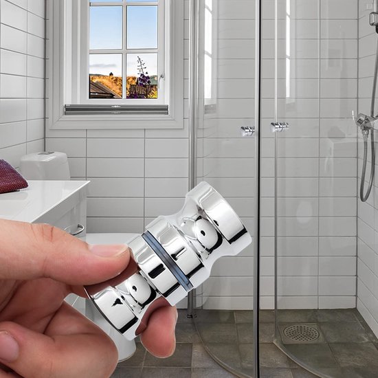 JGS ® Boutons de porte doubles pour Portes de douche de Verres avec finition brillante