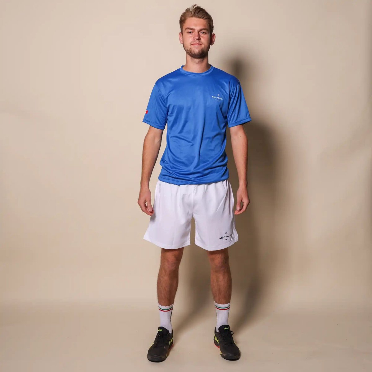 Padelshirt Slim fit Azzurro Blauw - Maat M