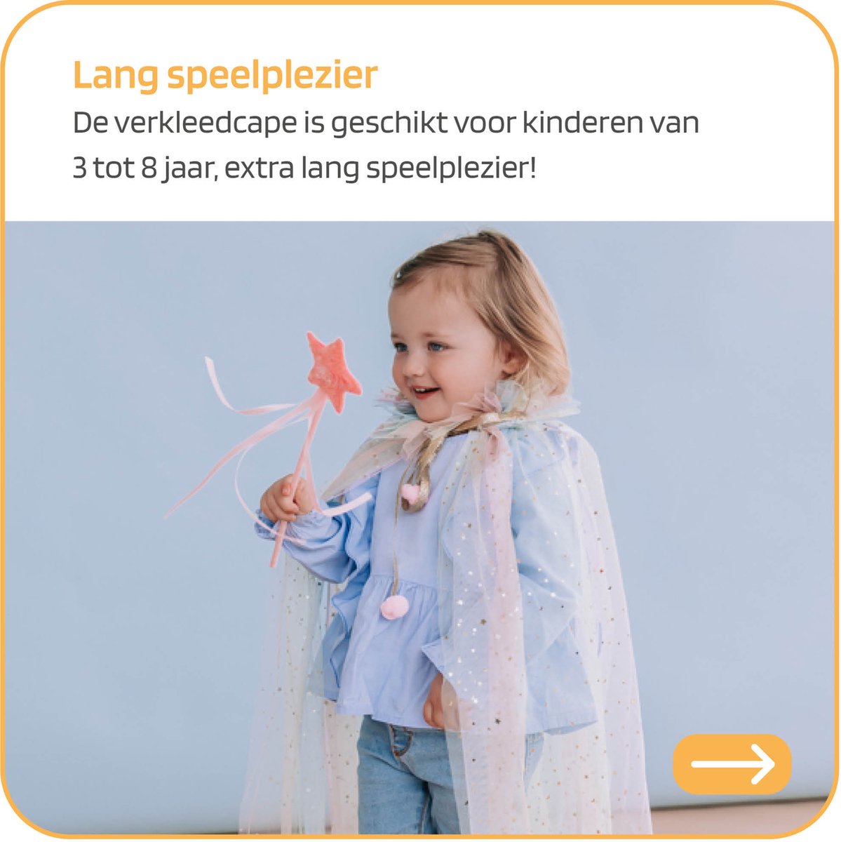 Jobber Toys - Prinsessenjurk Glitter Roze Cape + Kroon + Toverstaf — afbeelding 4