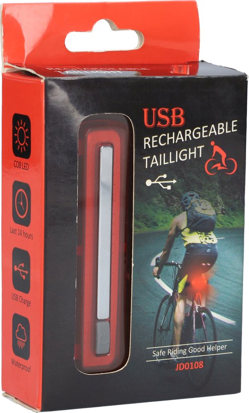 LED fietslamp - Achterlicht fiets - Fietslicht - Fiets lamp - Waterbestendig - Makkelijk te installeren - Verschillende standen - Mini-USB oplaadbaar - 360 graden roteerbaar - Compact formaat - Zwart — afbeelding 5
