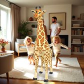 Klikkopers® - Staande Giraf - Knuffel - 150 CM - Grote Knuffel