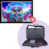 Crafts&Co Planche à dessin A3 - Offre combinée avec sac de transport - DIY - Tablette à dessin - Boîte lumineuse - Lightpad - Zwart