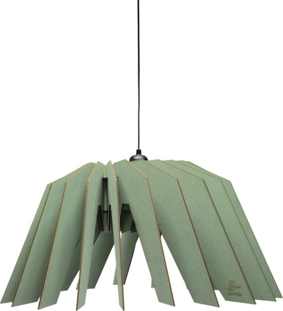 van Tjalle en Jasper Vesper Hanglamp Ø 53 cm - Dirty Mint - Bouwpakket - Stijlvolle Designlamp voor Woonkamer, Eetkamer en Slaapkamer