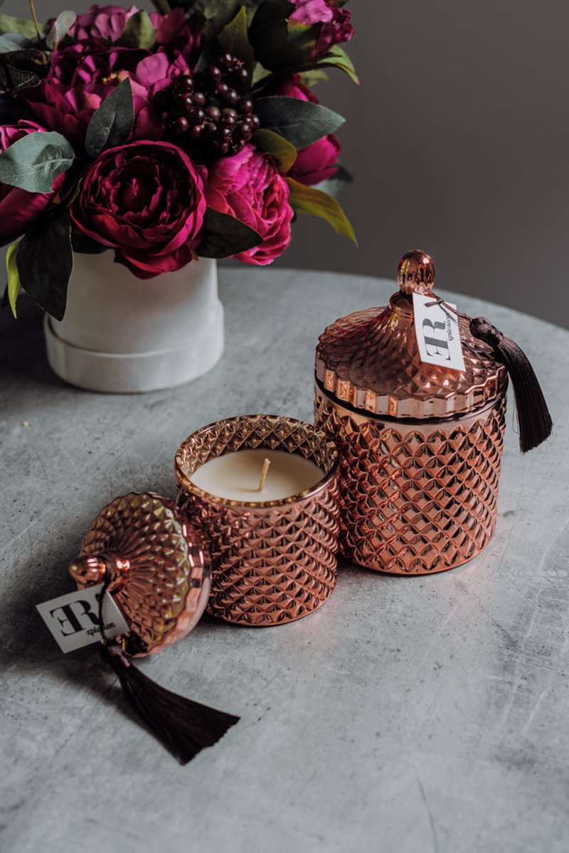 Geurkaars XL Rose Goud 470 ml - Inspired by Flower Explosion