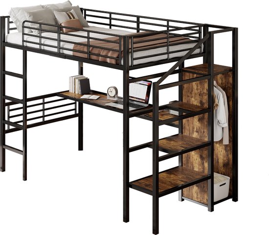 Kind - Metaal - 90 x 200 - Hoogslaper kopen? | Korting tot 47