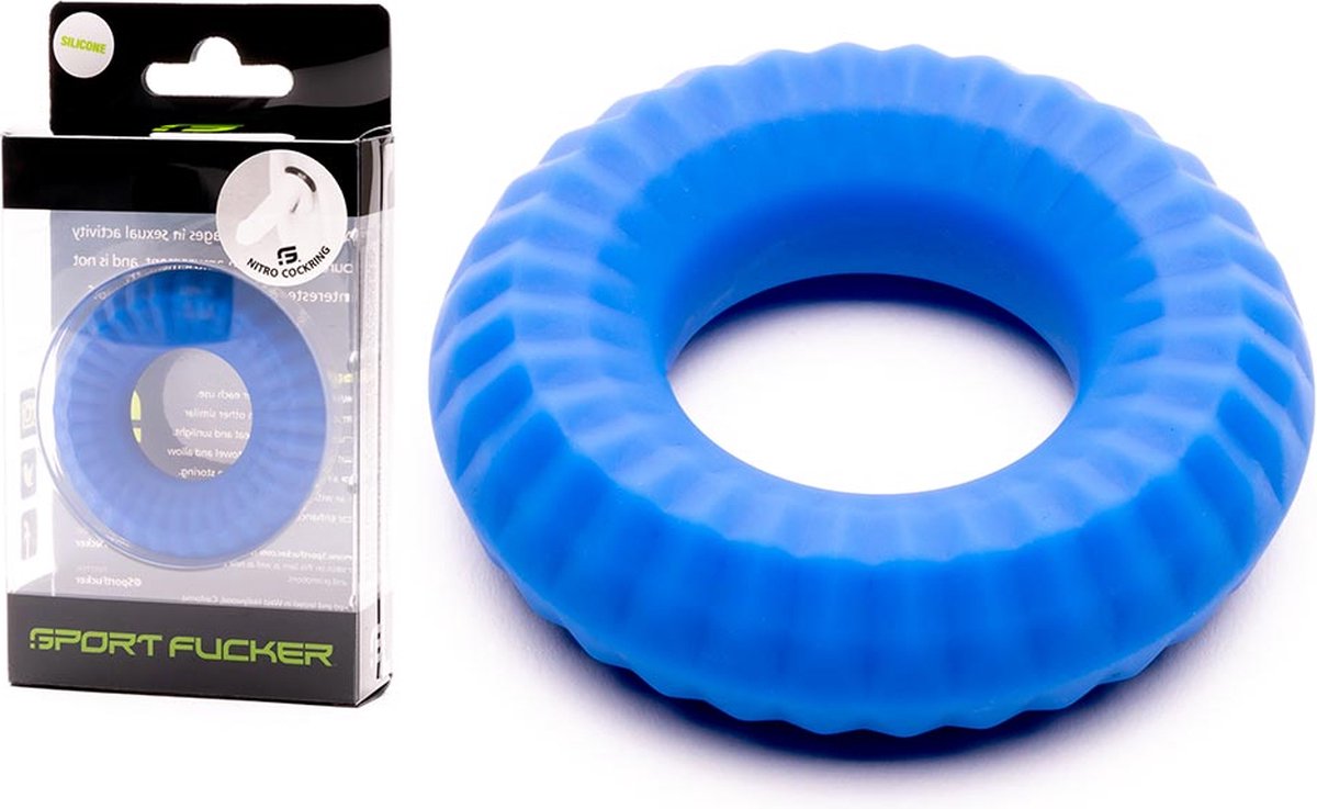 Goedkoopste Sport Fucker - Liquid Silicone Nitro Ring - Blue
