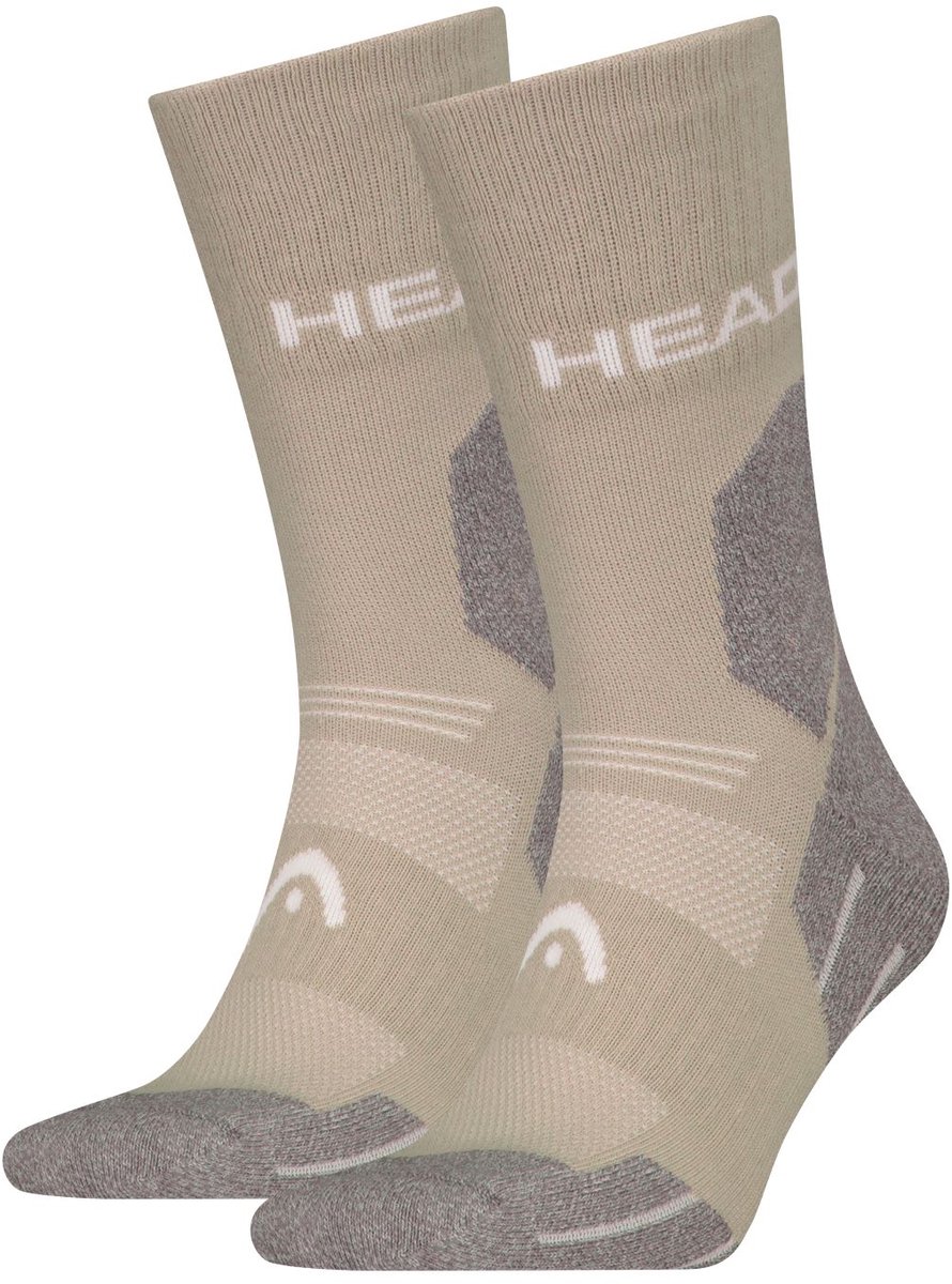 HEAD Unisex Hiking Sportsokken Alle Klimaten 2 Pack Taupe