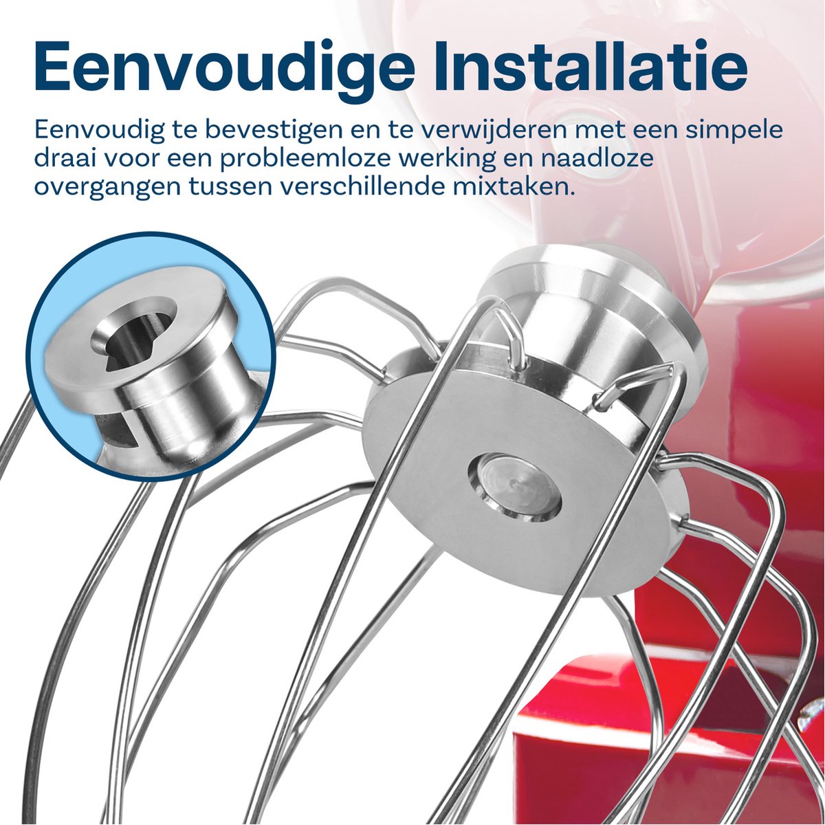 K45WW 6-Draads Garde voor KitchenAid 4.5-5 Quart Tilt-Head Stand Mixers Artisan & Classic Series van MMOBIEL - Roestvrijstalen Opzetstuk Eierklopper - Taart Mayonaise Garde - Vaatwasmachinebestendig thumbnail 5