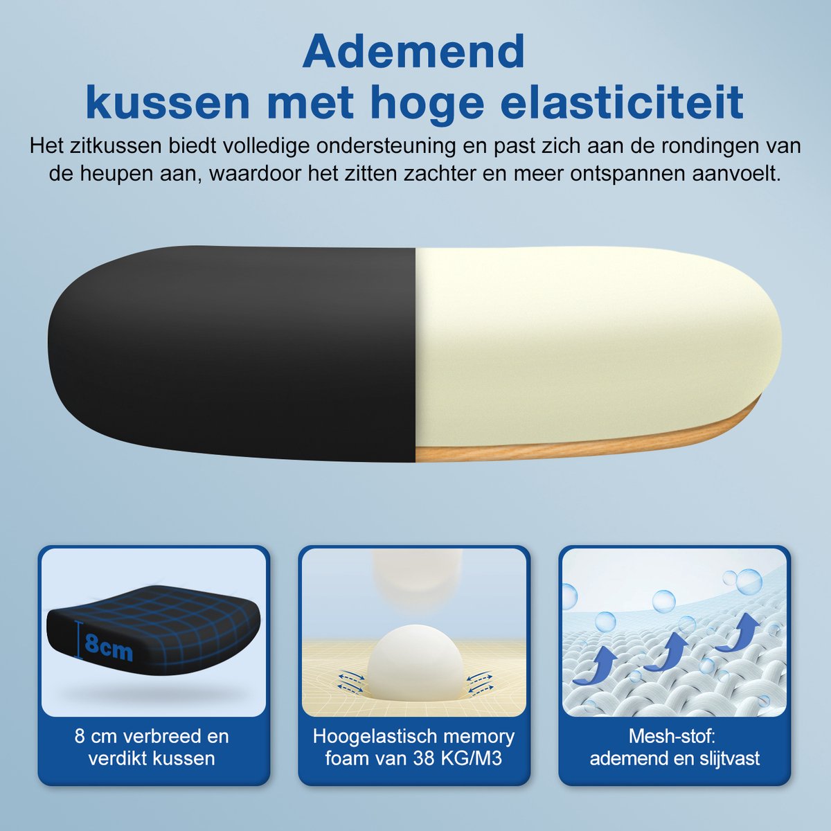 Elekiatech Bureaustoel - opklapbare armen, ergonomisch verstelbaar thumbnail 4