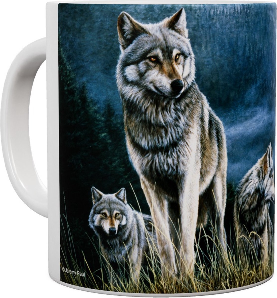 Wolf Wolves in Grass - Mok 440ml 440