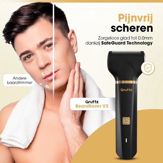 Gruttz Baardtrimmer Mannen v2 - Waterbestendig - Trimmer Baard en Lichaam - Scheerapparaat Mannen