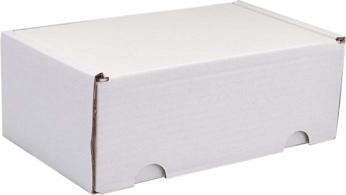 SendProof® Postpakketdoos | golfkarton | 110x180x71mm | gestanst | wit | 25 stuks
