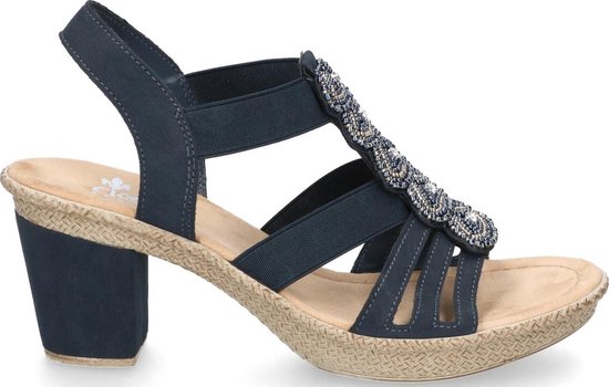 Rieker Dames Sandalen - Blauw - Maat 38 | bol.com