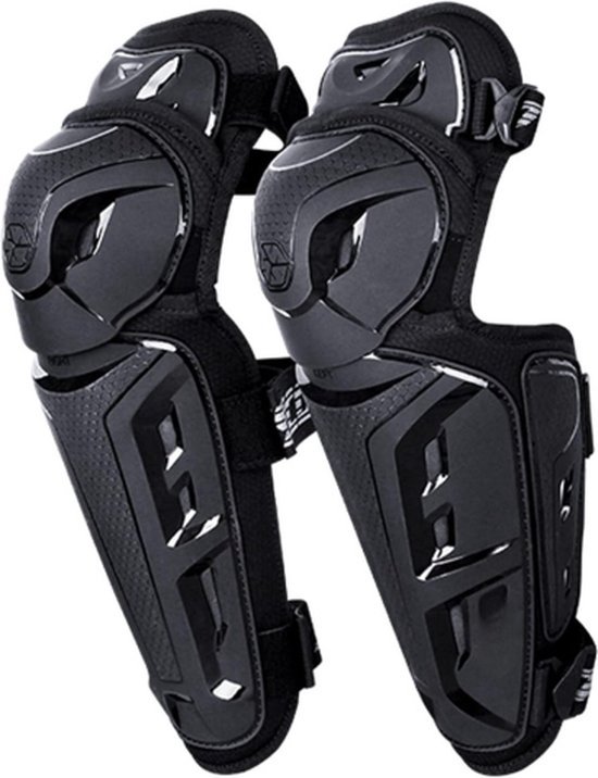 Akozon roestvrijstalen motorfiets Motocross ATV volwassenen kniebeschermers scheenbeschermers set 2 stuks