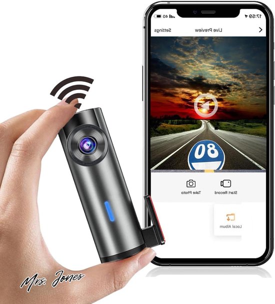 Amerce Mini Dashcam - Full HD Autocamera 30FPS - Nachtvisie - G-Sensor