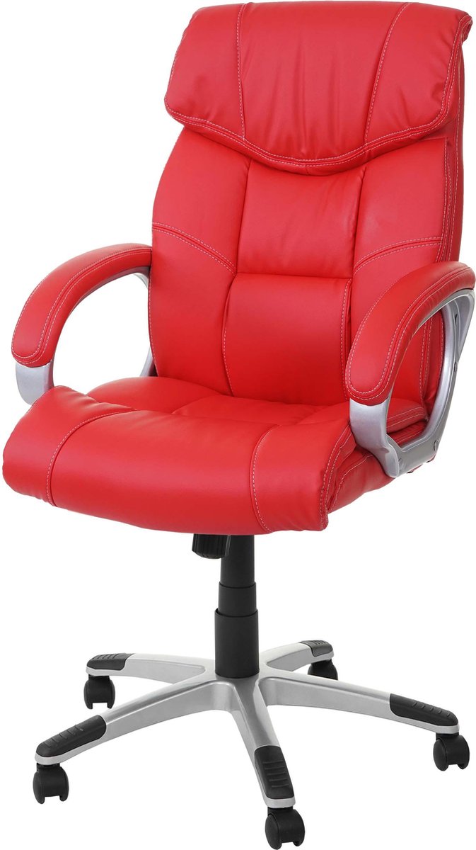 Cosmo Casa - Bureaustoel - Directie Draaistoel - Imitatieleer - Rood
