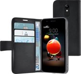 Azuri walletcase magnetic closure & cardslots - zwart - LG K9