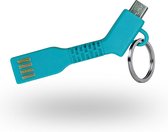 Azuri USB Sync- and charge cable - key - micro USB connector - blauw